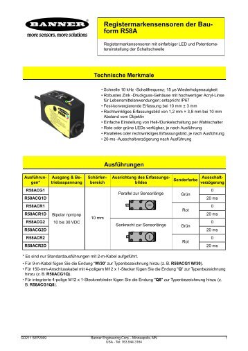 R58A - German - Banner Engineering