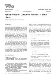 Hydrogeology of Carbonate Aquifers: A Short History - National ...