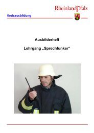 Ausbilderheft Lehrgang „Sprechfunker“ - Feuerwehr