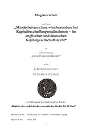 Magisterarbeit - Institut für ausländisches und europäisches Privat ...