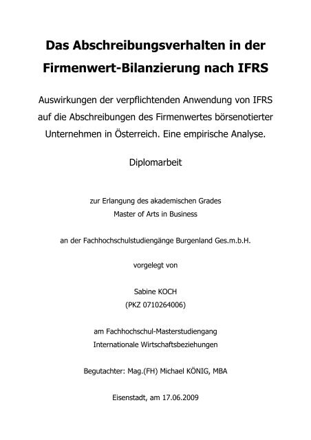 Das Abschreibungsverhalten In Der Firmenwert Bilanzierung Nach