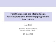 Falsifikationismus und Methodologie der Forschungsprogramme