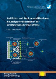 Stabilitäts- und Strukturmodifikationen in Katalysatordispersionen ...