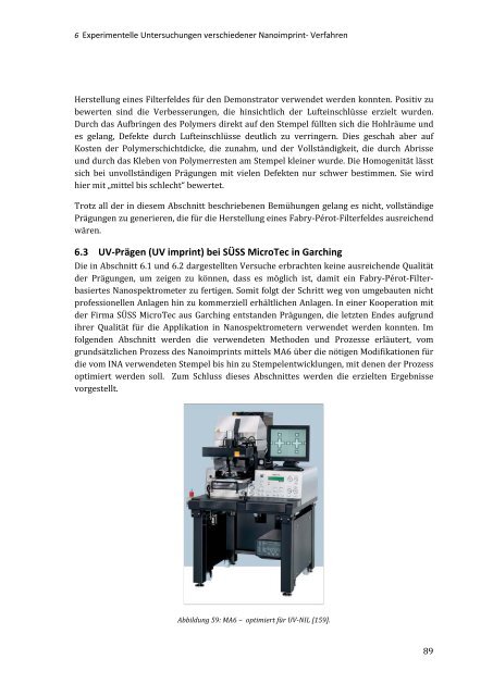 Untersuchungen zu Fabry-Pérot Filterfeldern - KOBRA - Universität ...