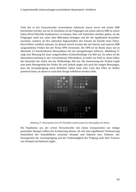 Untersuchungen zu Fabry-Pérot Filterfeldern - KOBRA - Universität ...