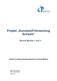 Projekt „Kunststoff-Verwertung Schweiz“ - Kommunale Infrastruktur