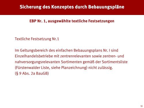 Vortrag EInzelhandelskonzepte Fürstenwalde / Spree - Kommunales ...