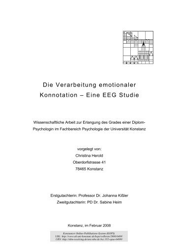 Die Verarbeitung emotionaler Konnotation - Eine EEG-Studie