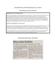 Presseberichte zu HGN Hockey News Nr. 14 / 2011 ... - HG Nürnberg