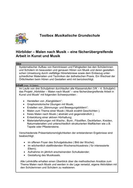 Malen nach Musik - Kulturportal Schule Hessen