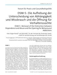 DSM-5: Die Aufhebung der Unterscheidung von Abhängigkeit und ...