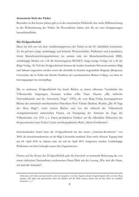 Aspekte der Armenisch-Türkischen Protokolle im Lichte der Genozid ...