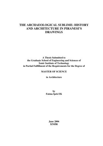 the archaeological sublime: history and architecture in piranesi's ...