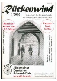 RÜCKENWIND 1/2002 - ADFC-Kreisverband Bonn/Rhein-Sieg