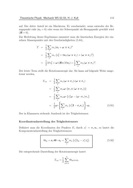 Theoretische Physik: Mechanik - Skriptum zur Vorlesung - Laserphysik