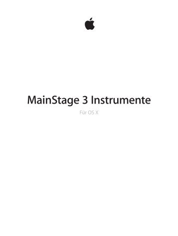 MainStage 3 Instrumente Für OS X - Apple