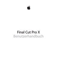 Final Cut Pro X Benutzerhandbuch - Support - Apple