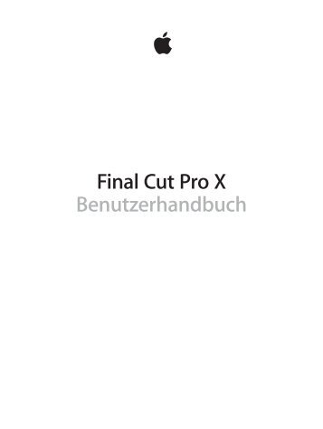 Final Cut Pro X Benutzerhandbuch - Support - Apple