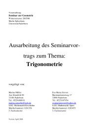 §3: Trigonometrie - Universität Paderborn