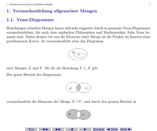 Veranschaulichung von Mengen