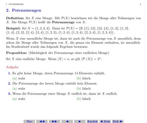 Veranschaulichung von Mengen