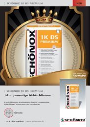 | SCHÖNOX 1K DS PREMIUM - 1-komponentige ... - Schonox