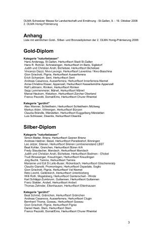 Anhang Gold-Diplom Silber-Diplom - Schweizer Bauer