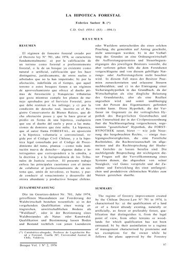 LA HIPOTECA FORESTAL - Universidad Austral de Chile