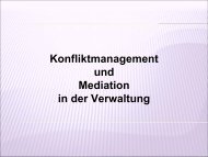 Konfliktmanagement und Mediation in der - Hochschule Kehl