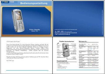 Bedienungsanleitung - Hilfe & Services - Tchibo