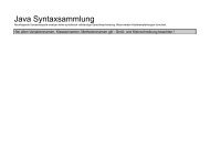 Java Syntaxsammlung