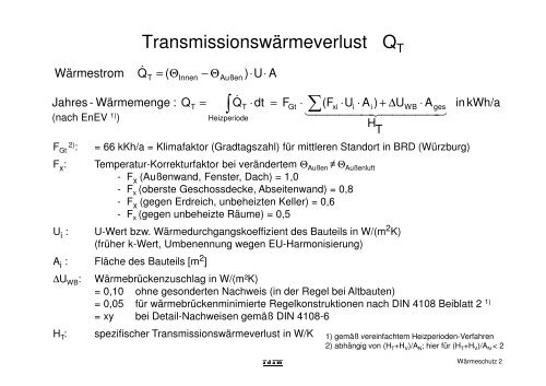 2 Wärmeschutz [559 kB] - Fachhochschule Düsseldorf