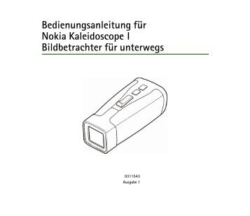 Bedienungsanleitung für Nokia Kaleidoscope I Bildbetrachter für ...