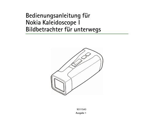 Bedienungsanleitung für Nokia Kaleidoscope I Bildbetrachter für ...