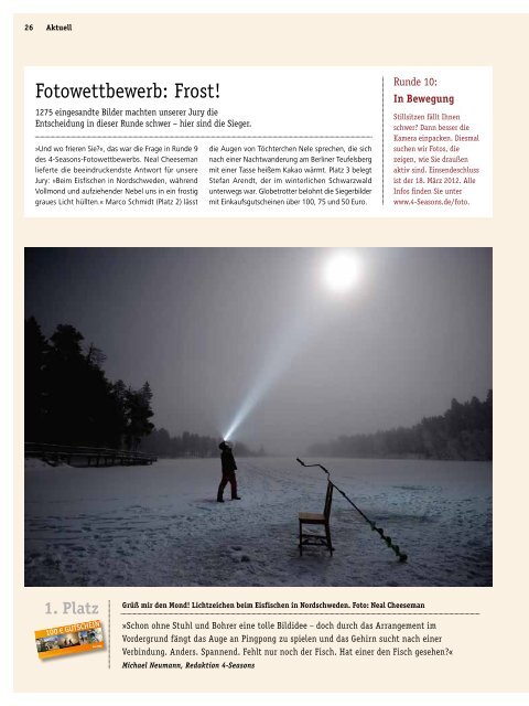 € 2,50 Frühjahr 2012 # 33 Das Globetrotter MaGazin - 4-Seasons.de