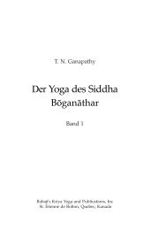 Der Yoga des Siddha Boganathar - Hans Nietsch Verlag