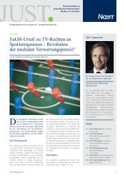 EuGH-Urteil zu TV-Rechten an Sportereignissen ... - Noerr