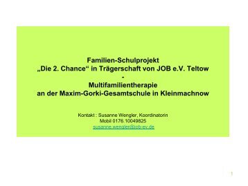 Die 2. Chance - Jugendsozialarbeit Nord