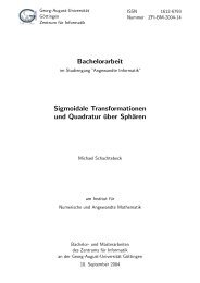 Bachelorarbeit Sigmoidale Transformationen und Quadratur über ...