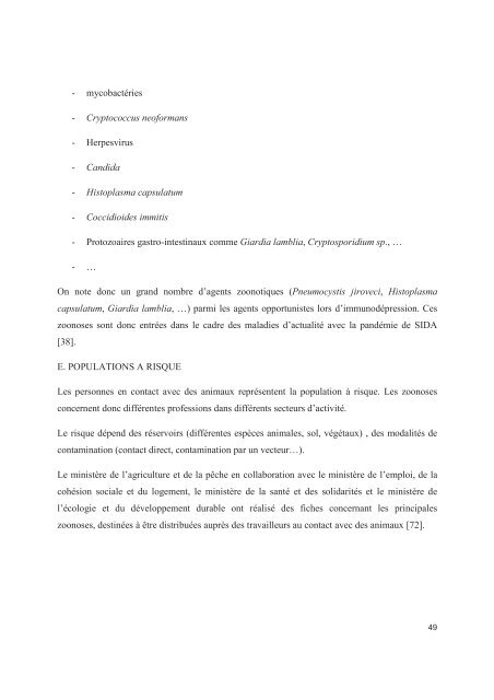 Les zoonoses en France : évaluation des connaissances des ...