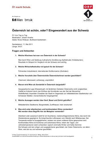 Fragen und Antworten - Ö1