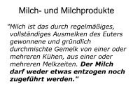 Milch- und Milchprodukte