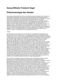 Georg Wilhelm Friedrich Hegel Phänomenologie des Geistes