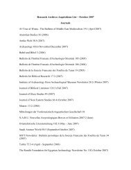 Research Archives Acquisitions List – October 2007 Journals Al ...