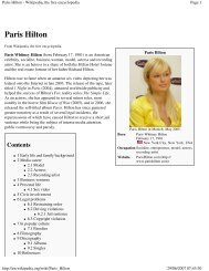 Paris Hilton - Wikipedia, the free encyclopedia - Feral Hosting