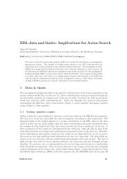 EBL data and limits: Implications for Axion Search - DESY Library