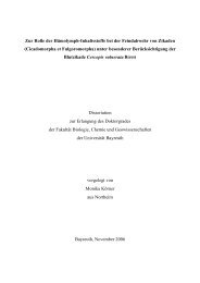 Zur Rolle der Hämolymph-Inhaltsstoffe bei der Feindabwehr von ...