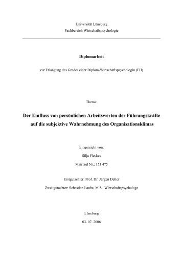 Fachbereich Wirrtschaftspsychologie