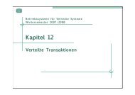 Verteilte Transaktionen - TU Chemnitz, Fakultät für Informatik
