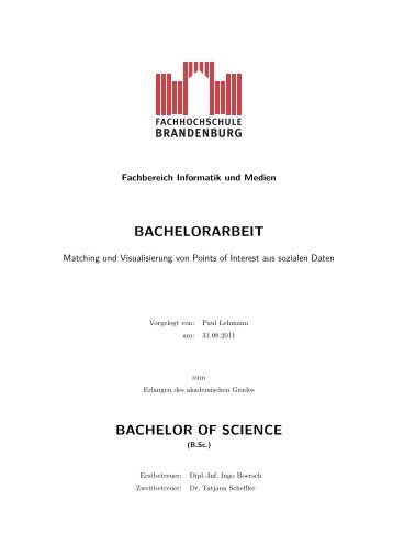 Bachelorarbeit - Labor für künstliche Intelligenz